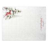 Hearthlight Notes Winter Snowman Personalized ノートパッド (正面)