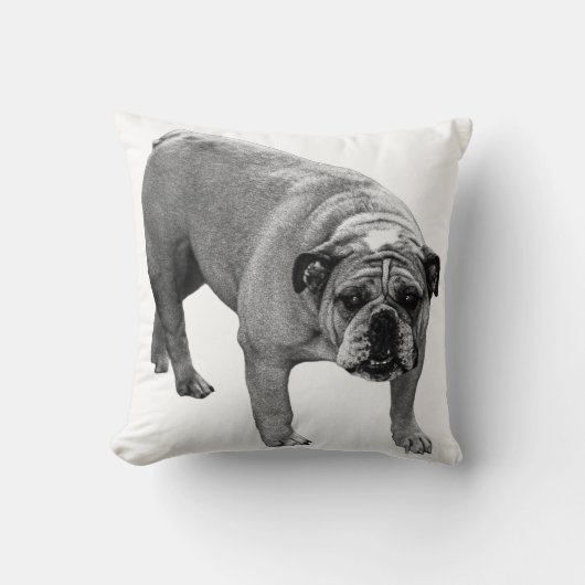 Hearthside Bulldog Pillow クッション (正面)