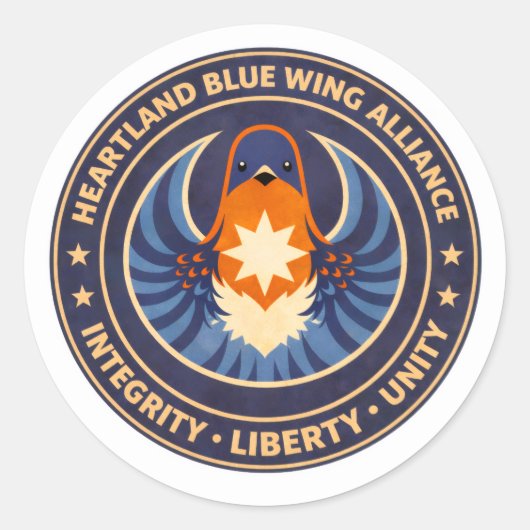 Heartland Blue Wing Alliance MissouriSticke ラウンドシール (正面)