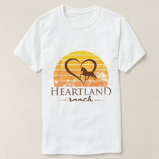 Heartland,Heartland Ranch,glitter Heartland,sunset Tシャツ (デザイン正面)