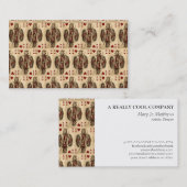 Heartsヴィンテージ王のトランプのコラージュ 名刺 (正面/裏面)