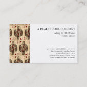 Heartsヴィンテージ王のトランプのコラージュ 名刺 (裏面)