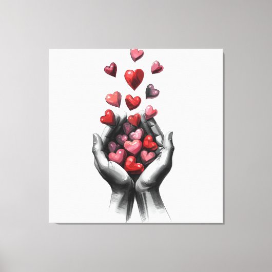 Hearts キャンバスプリント (正面)