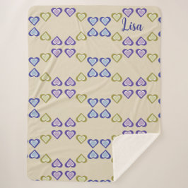 Hearts シェルパブランケット