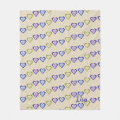 Hearts フリースブランケット (正面)