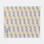 Hearts フリースブランケット (正面(横))