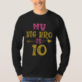 Hearts 10th Bday For Big Brother From Sister Broth Tシャツ (正面)