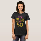 Hearts 50th Bday For Sister From Sister Brother  1 Tシャツ (正面フル)