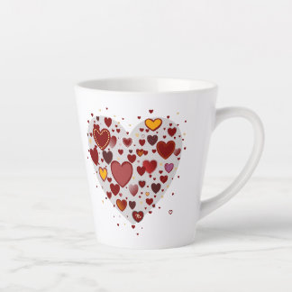Hearts allover カフェラテマグ