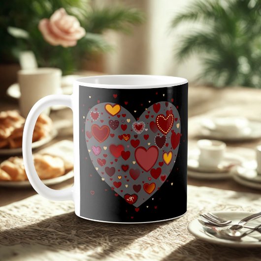 Hearts allover コーヒーマグカップ