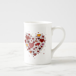 Hearts allover ボーンチャイナマグカップ