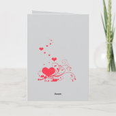 Hearts And Elegant Curling Flourishes Minimal  カード (裏面)