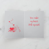 Hearts And Elegant Curling Flourishes Minimal  カード (内部)