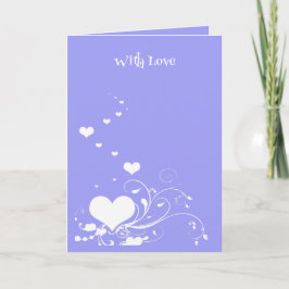 Hearts And Elegant Curling Flourishes Minimal Illu カード