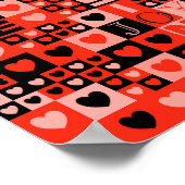 Hearts and Words Art ポスター (角)