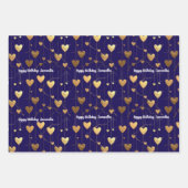 hearts birthday Valentine's Day anniversary  ラッピングペーパーシート (正面)