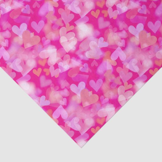 Hearts Bokeh Pattern Pink 薄葉紙 (詳細)