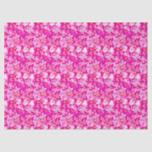 Hearts Bokeh Pattern Pink 薄葉紙 (正面)
