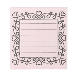Hearts Border  ノートパッド