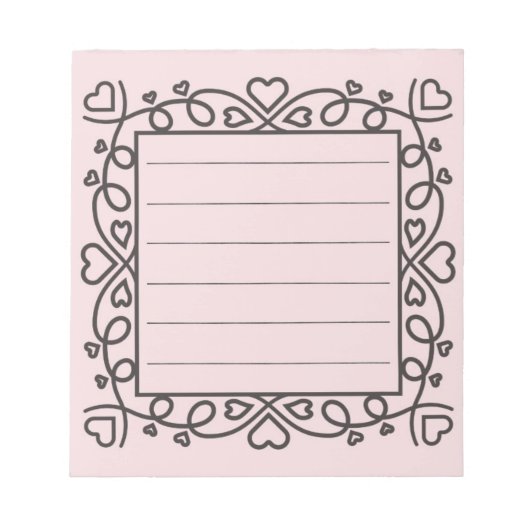 Hearts Border  ノートパッド (正面)