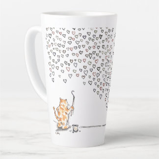 Hearts By Cat latte mug カフェラテマグ