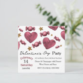 Hearts Candies and Stars Valentine Invitation シーズンカード (スタンド正面)