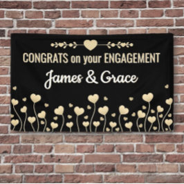 Hearts! Custom Engagement Congrats banner 横断幕