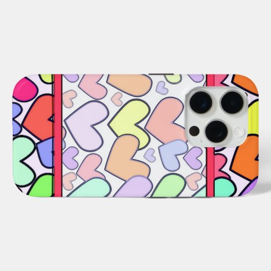 hearts cute Case-Mate iPhoneケース (裏面 (横))
