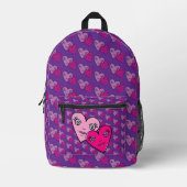 Hearts Design プリントバックパック (正面)