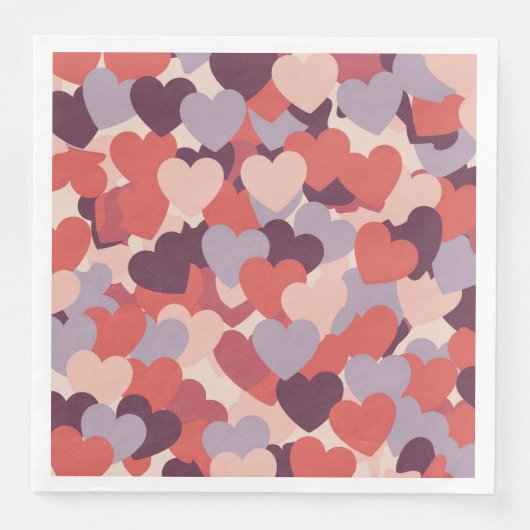 Hearts Dinner Napkins (正面)