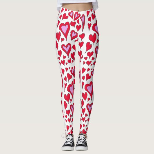 Hearts Drawing Leggings レギンス (正面)