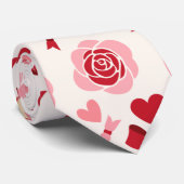 Hearts, Flower and Bows Valentine  ネクタイ (ロール)
