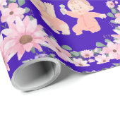 Hearts full of Giggles blue ラッピングペーパー (ロールコーナー)