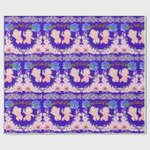 Hearts full of Giggles blue ラッピングペーパー (フラット)