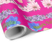 Hearts full of Giggles hot pink ラッピングペーパー (ロールコーナー)
