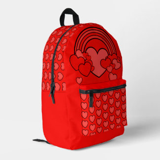 'Hearts' Galore!' Backpack  プリントバックパック