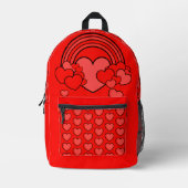 'Hearts' Galore!' Backpack  プリントバックパック (正面)