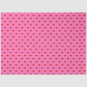 Hearts Galore, red hearts on pink, 薄葉紙 (正面)
