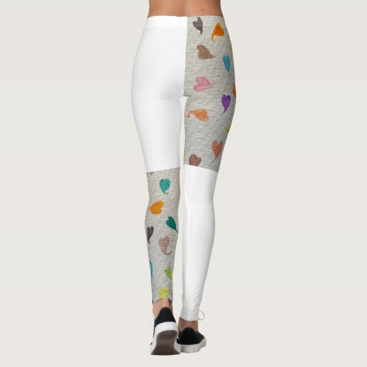 Hearts Half Printed Leggings  レギンス (裏面)