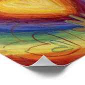 Hearts & Hands Love Painting Art Poster Print ポスター (角)