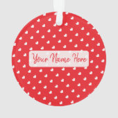 Hearts Happy Valentine’s Day Modern Love Pattern オーナメント (裏面)