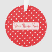 Hearts Happy Valentine’s Day Modern Love Pattern オーナメント (正面)