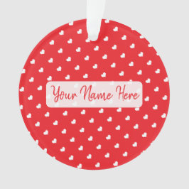 Hearts Happy Valentine’s Day Modern Love Pattern オーナメント