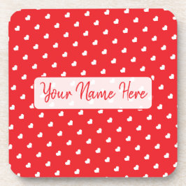 Hearts Happy Valentine’s Day Modern Love Pattern コースター