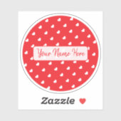 Hearts Happy Valentine’s Day Modern Love Pattern シール (シート)