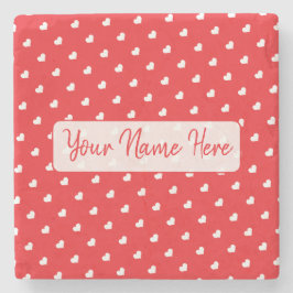 Hearts Happy Valentine’s Day Modern Love Pattern ストーンコースター