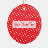 Hearts Happy Valentine’s Day Modern Love Pattern セラミックオーナメント (左)