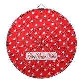 Hearts Happy Valentine’s Day Modern Love Pattern ダーツボード (正面)