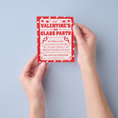 Hearts Happy Valentine’s Day Modern Love Pattern チラシ (手)