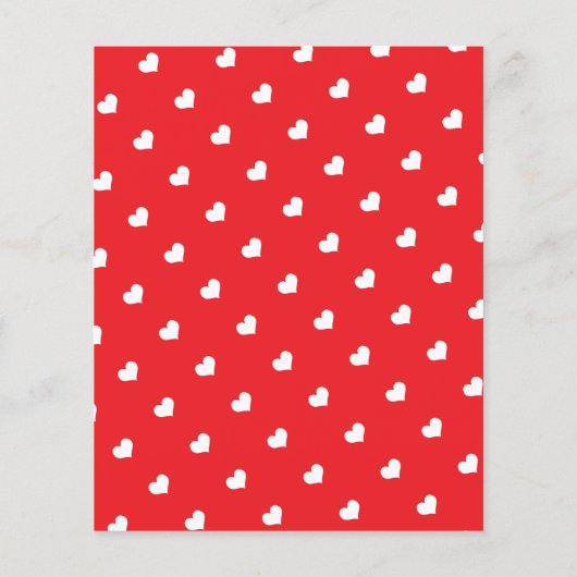 Hearts Happy Valentine’s Day Modern Love Pattern チラシ (裏面)